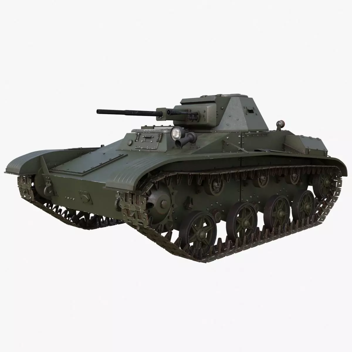 Tank T 60 Mental ray 3D model_0