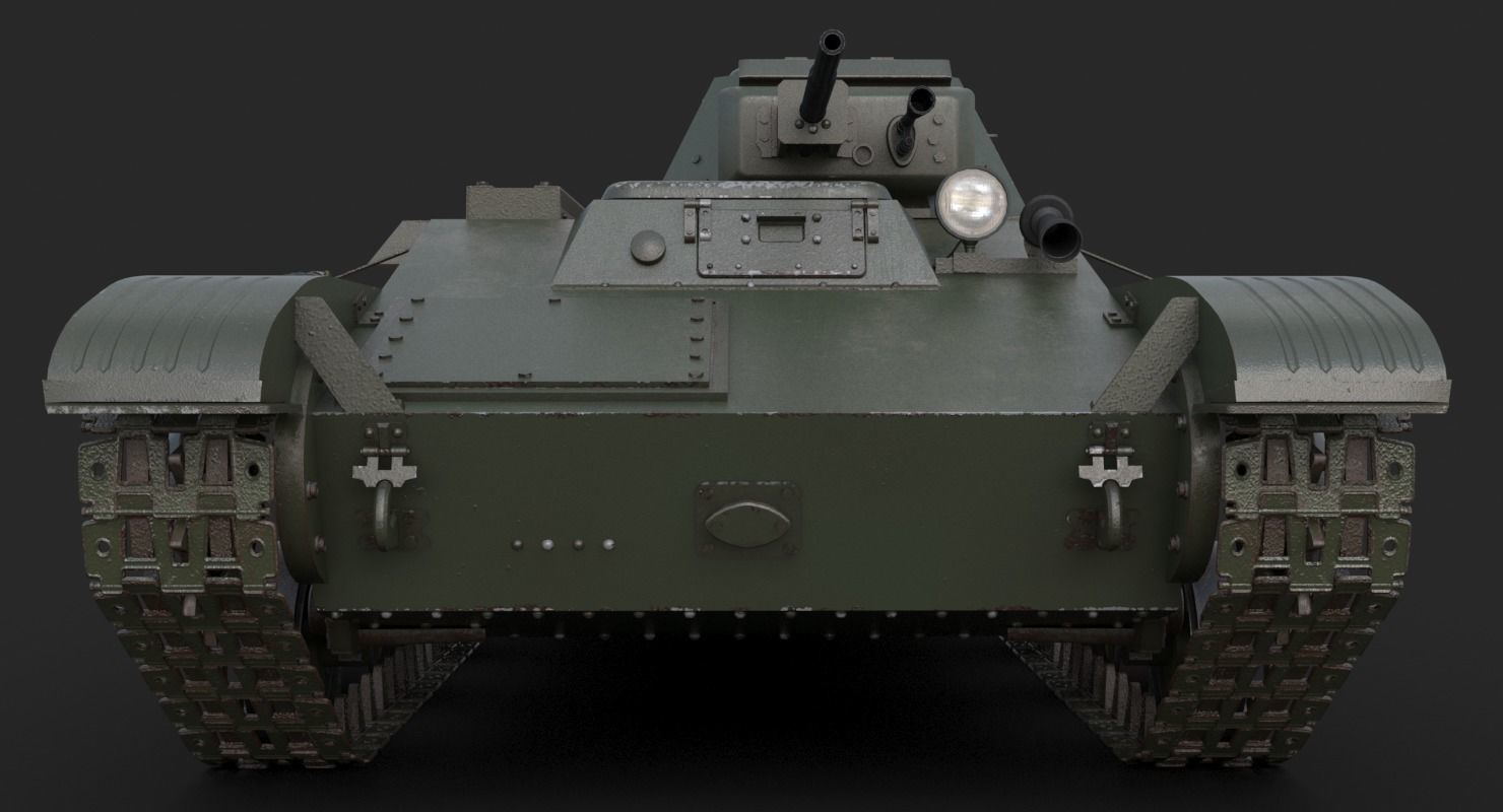 Tank T 60 Mental ray 3D model_15