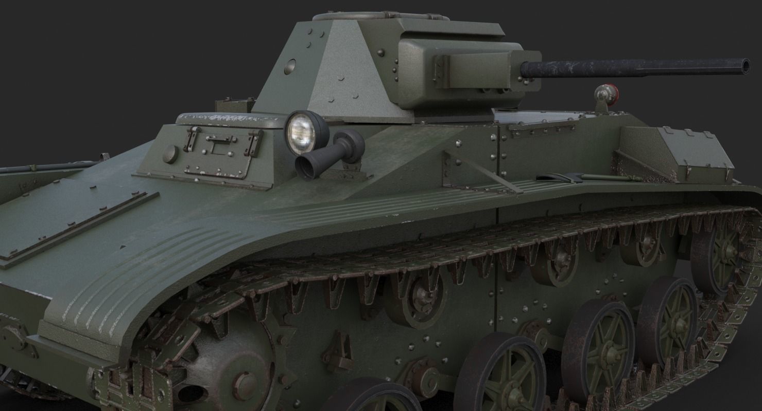 Tank T 60 Mental ray 3D model_20