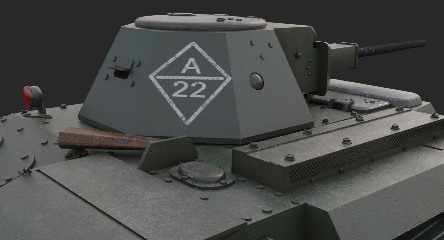 Tank T 60 Mental ray 3D model_18