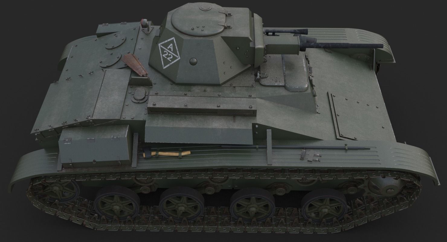 Tank T 60 Mental ray 3D model_12