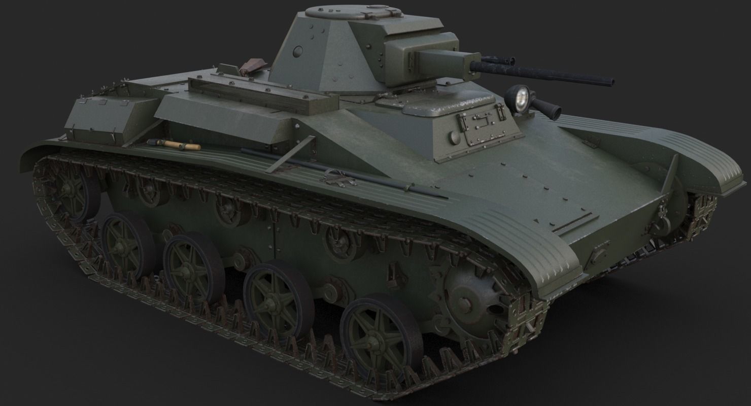 Tank T 60 Mental ray 3D model_13
