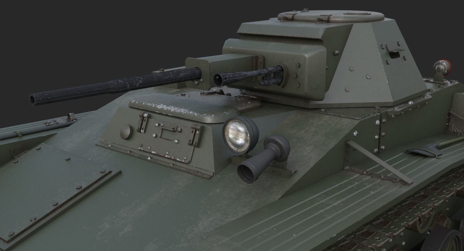 Tank T 60 Mental ray 3D model_16