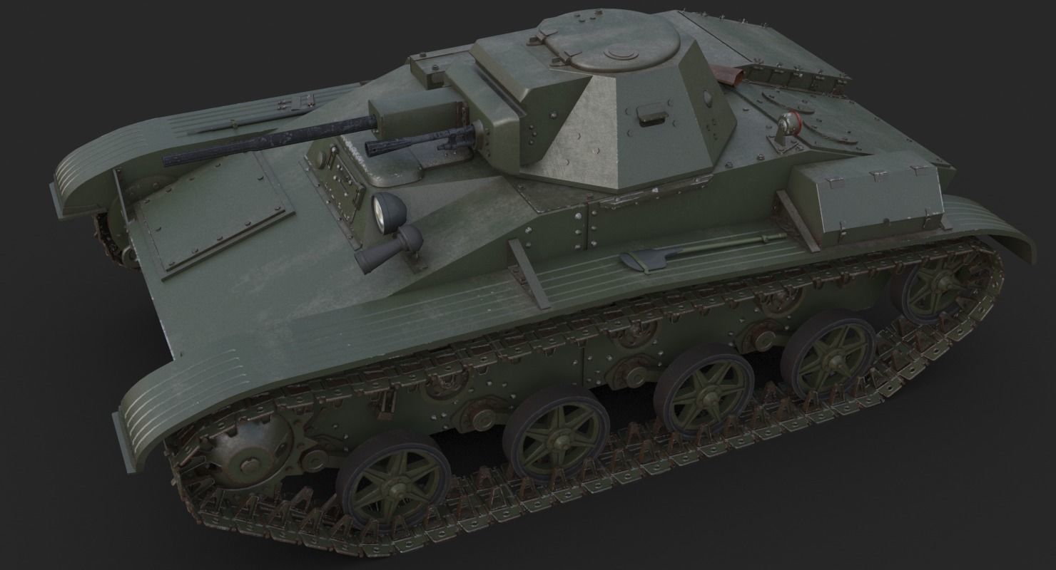 Tank T 60 Mental ray 3D model_5