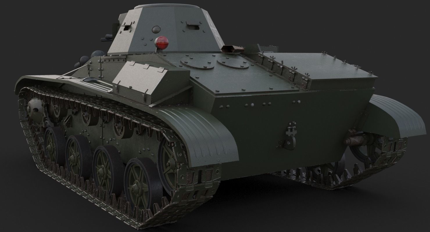 Tank T 60 Mental ray 3D model_9