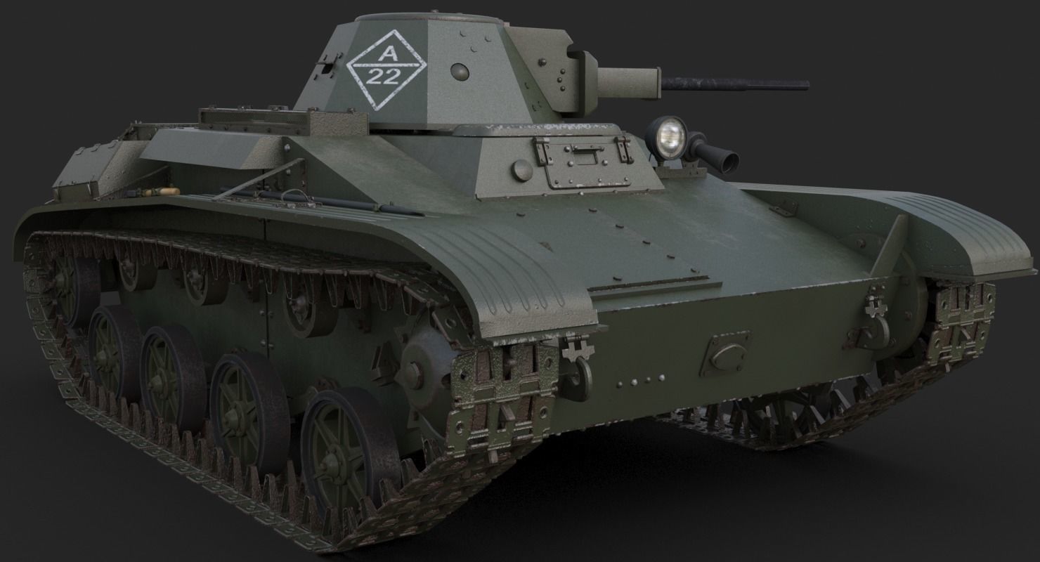 Tank T 60 Mental ray 3D model_19