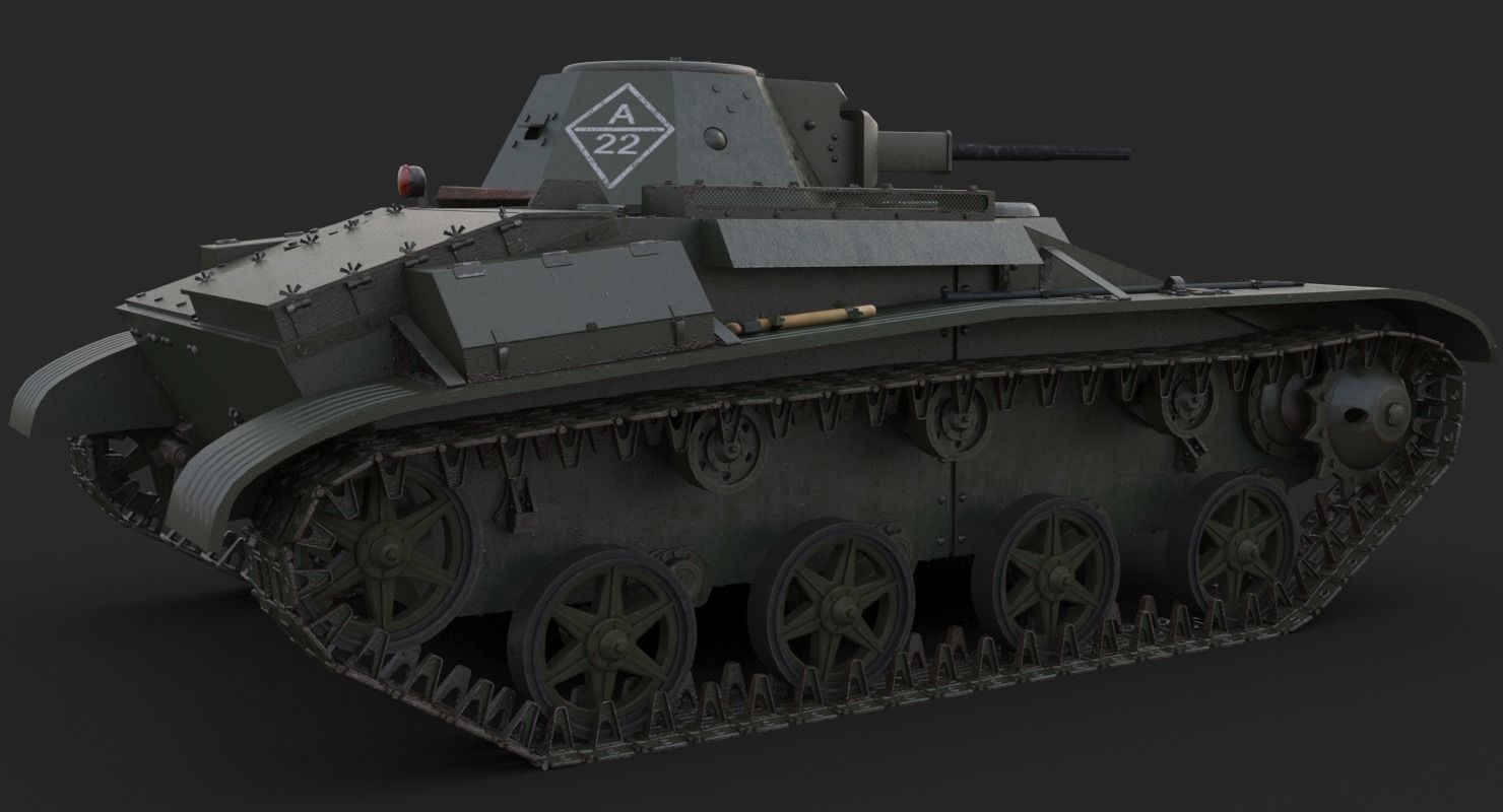 Tank T 60 Mental ray 3D model_11