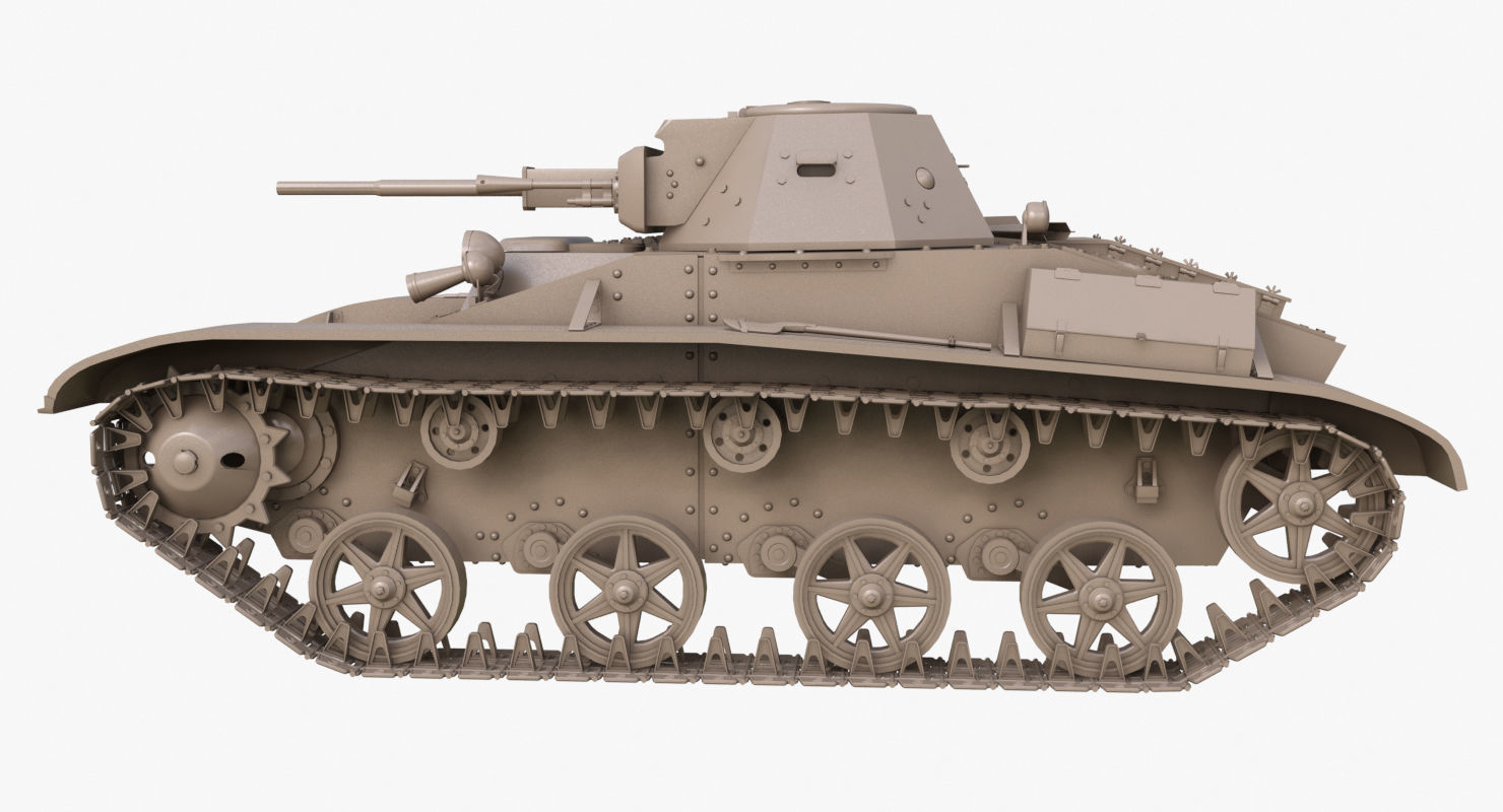 Tank T 60  Clay Mental Ray 3D model_52