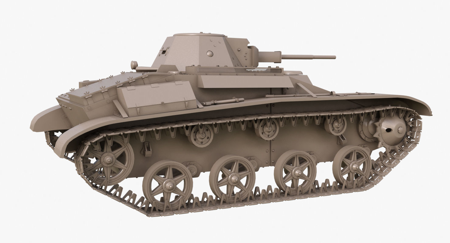 Tank T 60  Clay Mental Ray 3D model_37