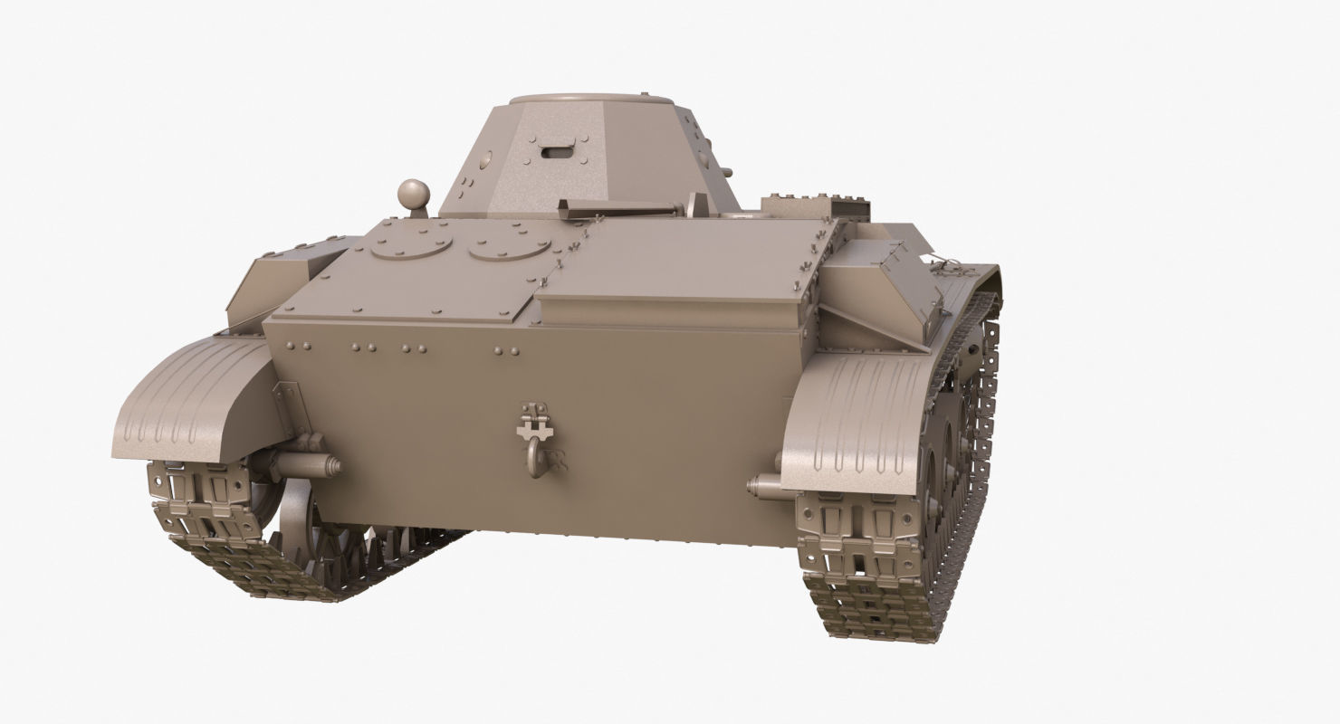 Tank T 60  Clay Mental Ray 3D model_42