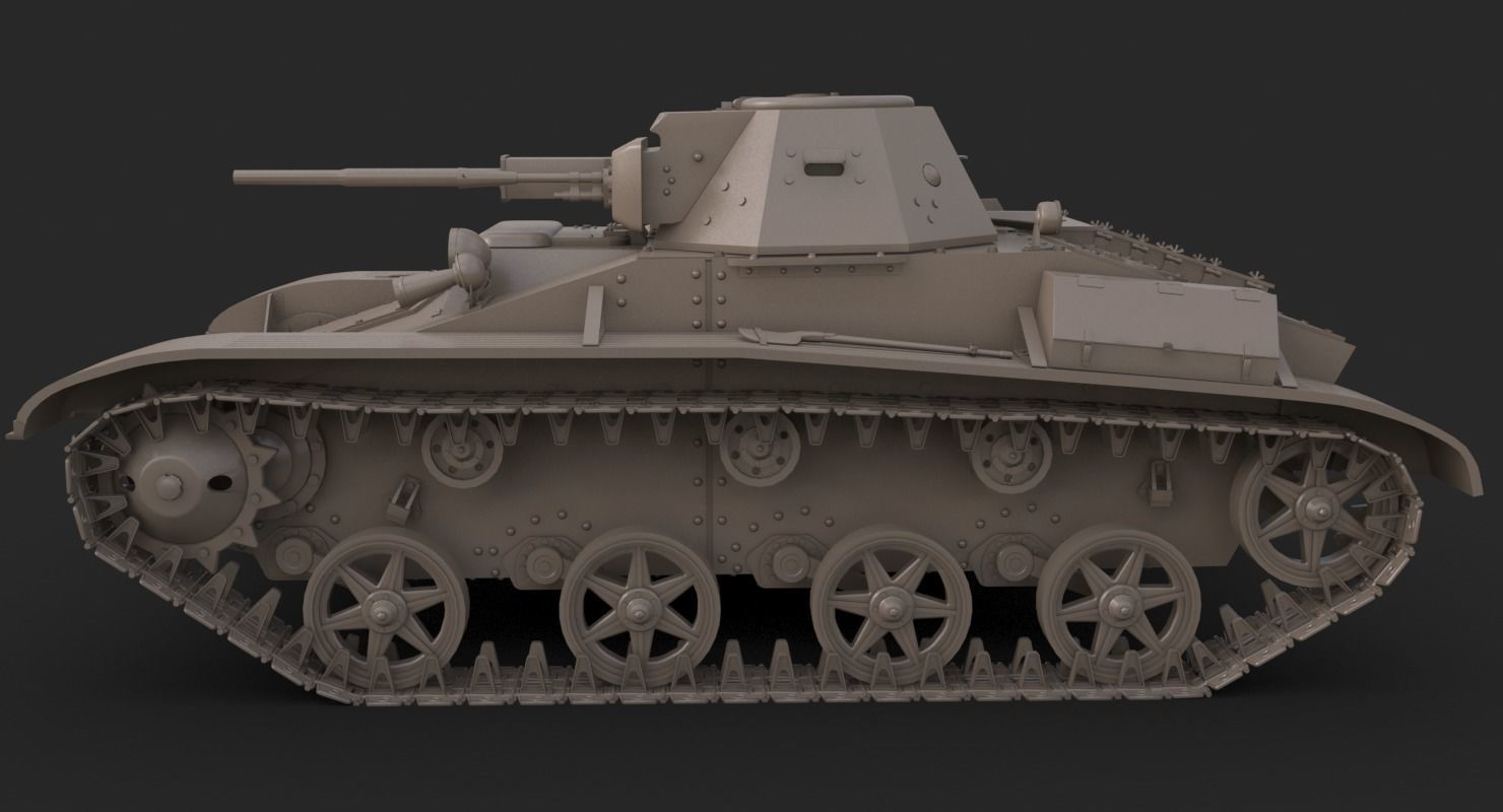 Tank T 60  Clay Mental Ray 3D model_4
