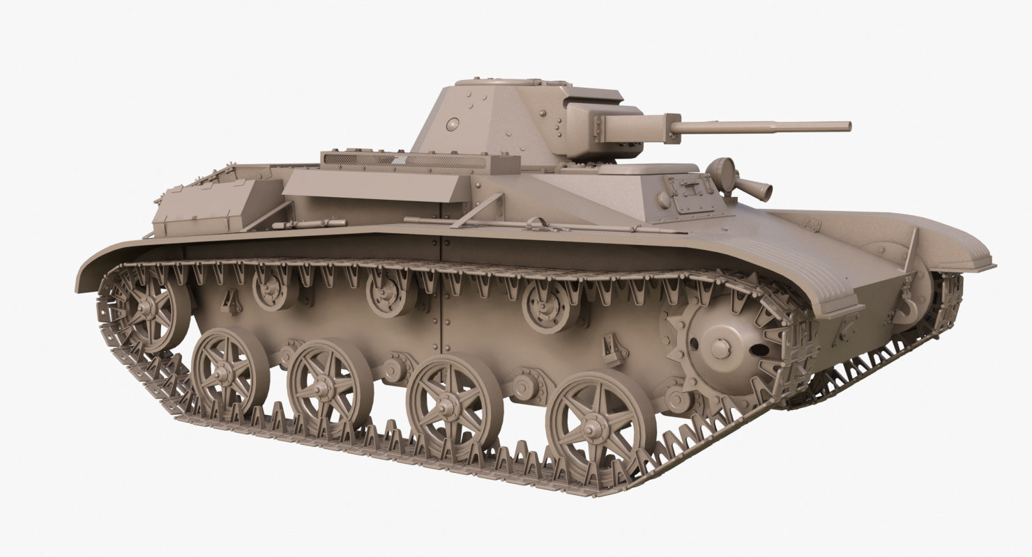 Tank T 60  Clay Mental Ray 3D model_31
