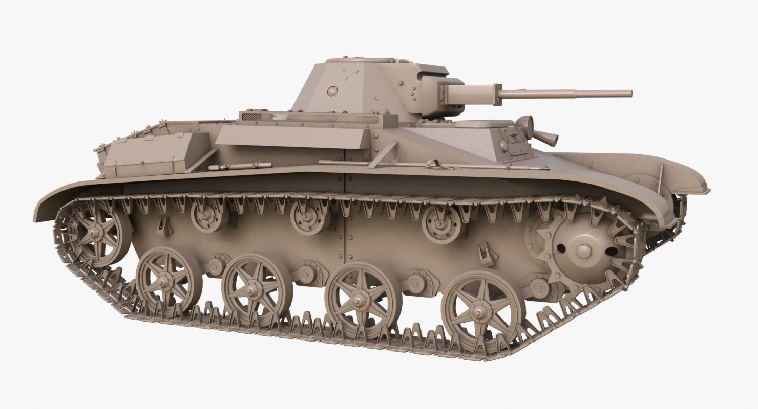 Tank T 60  Clay Mental Ray 3D model_32