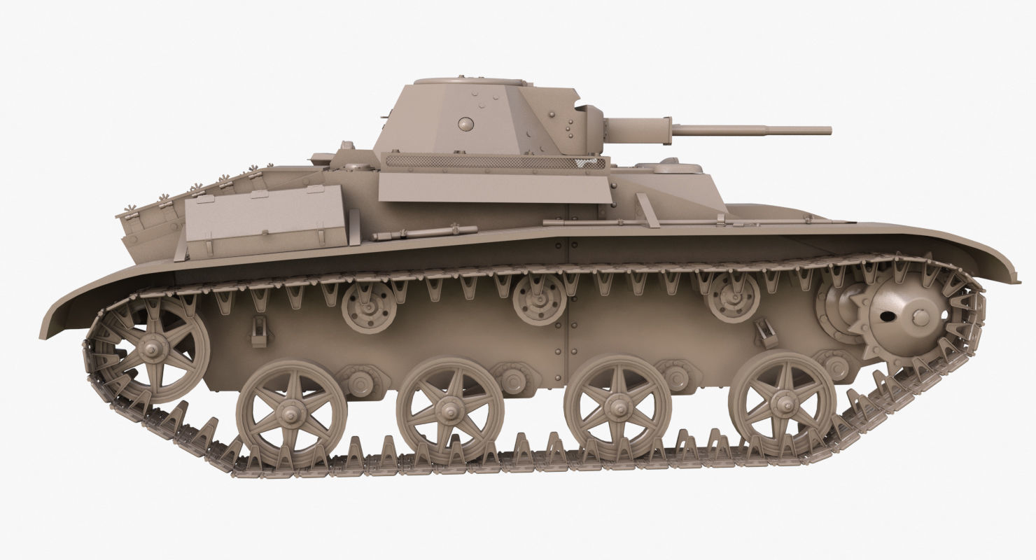 Tank T 60  Clay Mental Ray 3D model_35