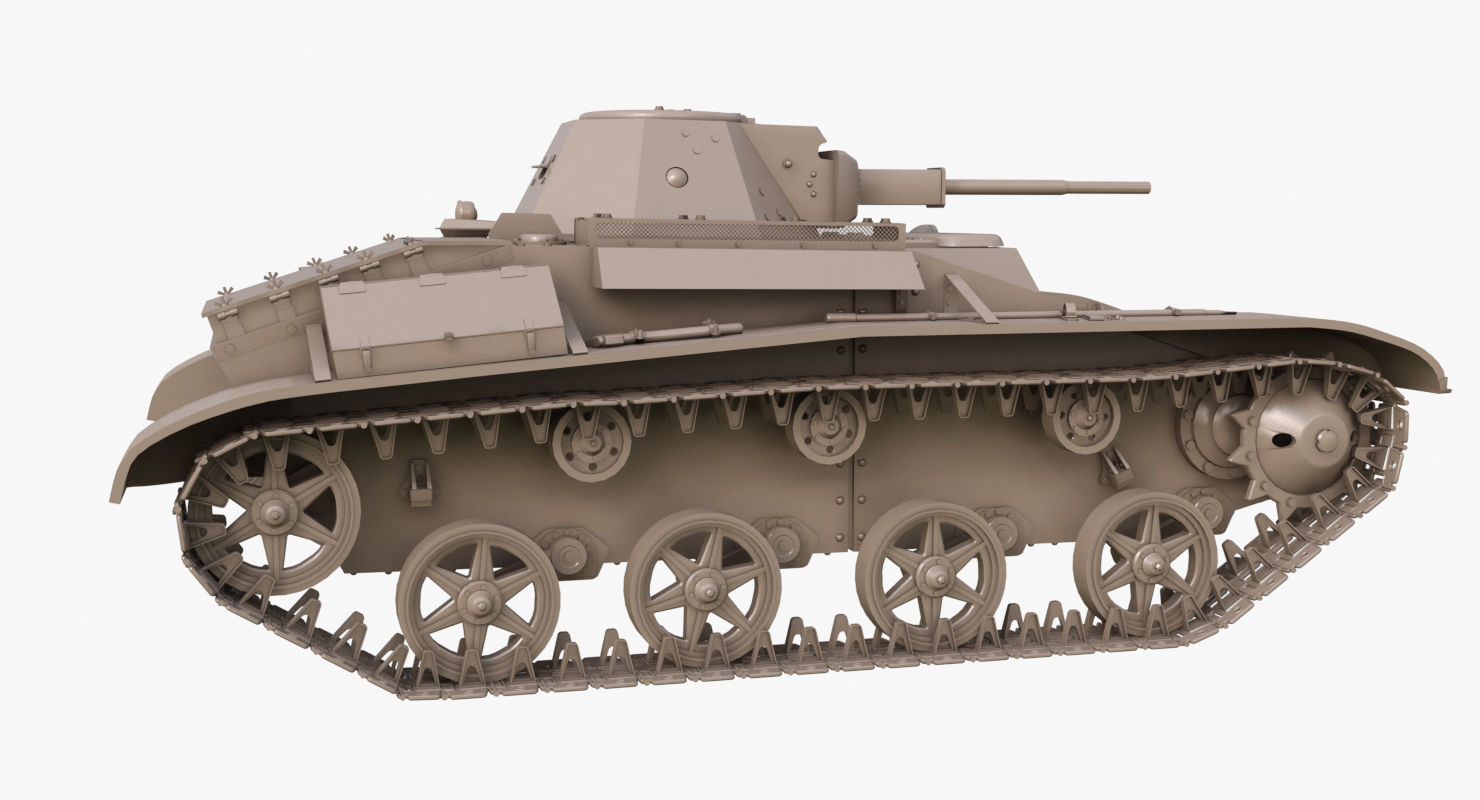 Tank T 60  Clay Mental Ray 3D model_36