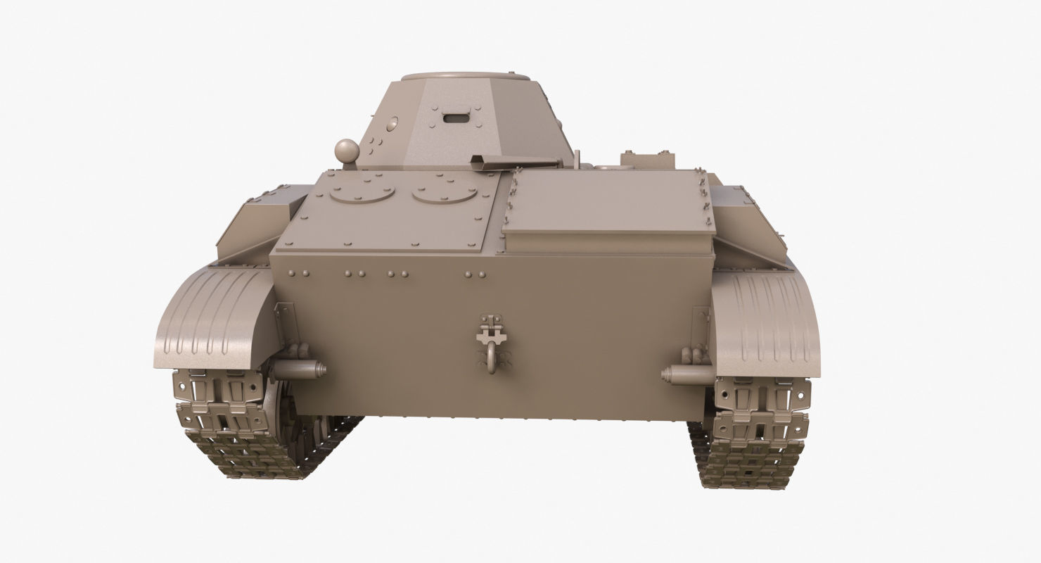 Tank T 60  Clay Mental Ray 3D model_43