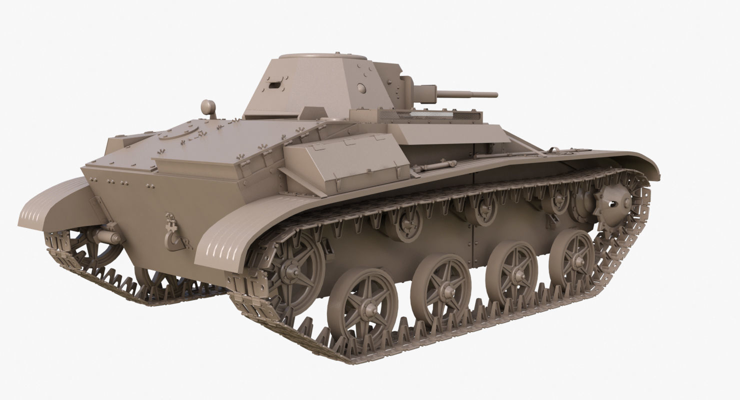 Tank T 60  Clay Mental Ray 3D model_39