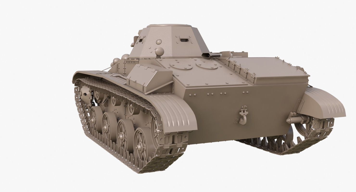 Tank T 60  Clay Mental Ray 3D model_46