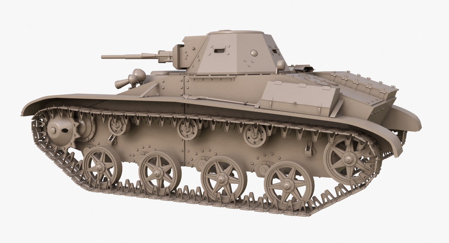 Tank T 60  Clay Mental Ray 3D model_50