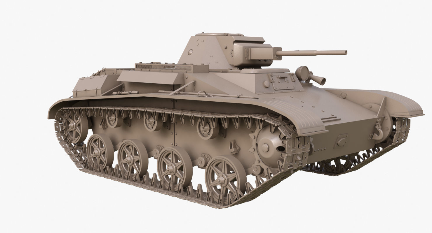 Tank T 60  Clay Mental Ray 3D model_30