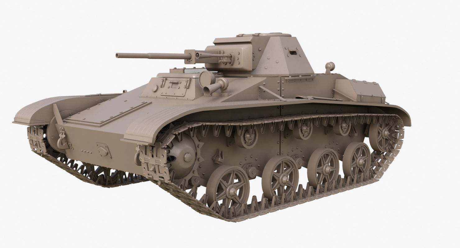 Tank T 60  Clay Mental Ray 3D model_21