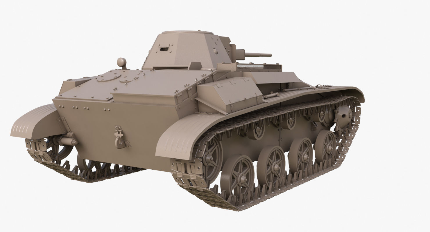 Tank T 60  Clay Mental Ray 3D model_40