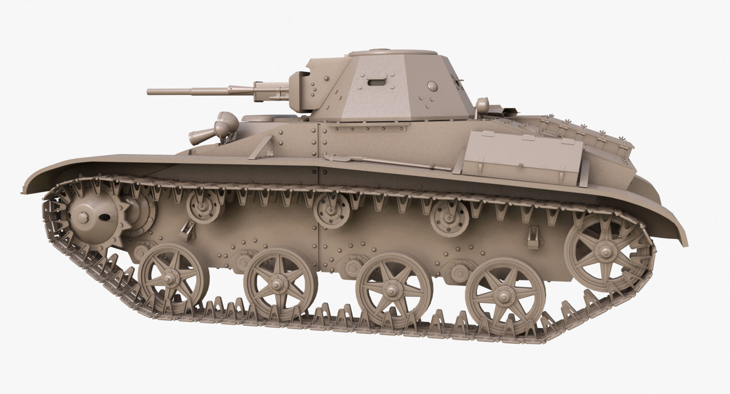Tank T 60  Clay Mental Ray 3D model_51