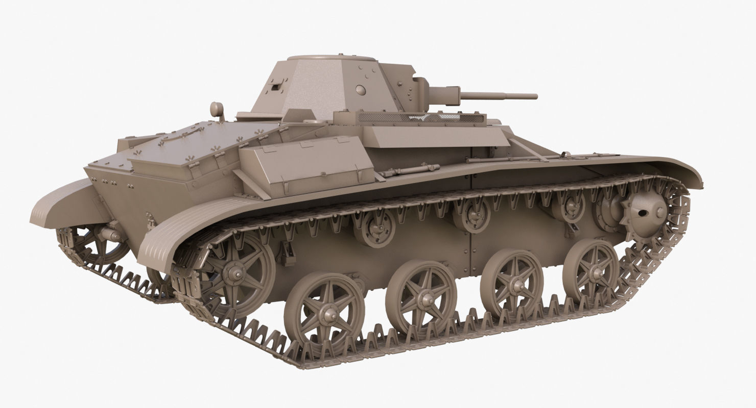 Tank T 60  Clay Mental Ray 3D model_38