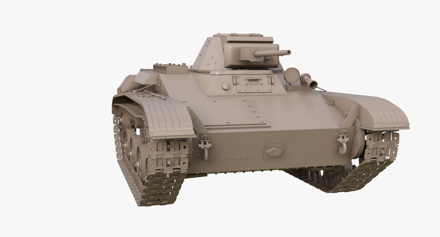 Tank T 60  Clay Mental Ray 3D model_27