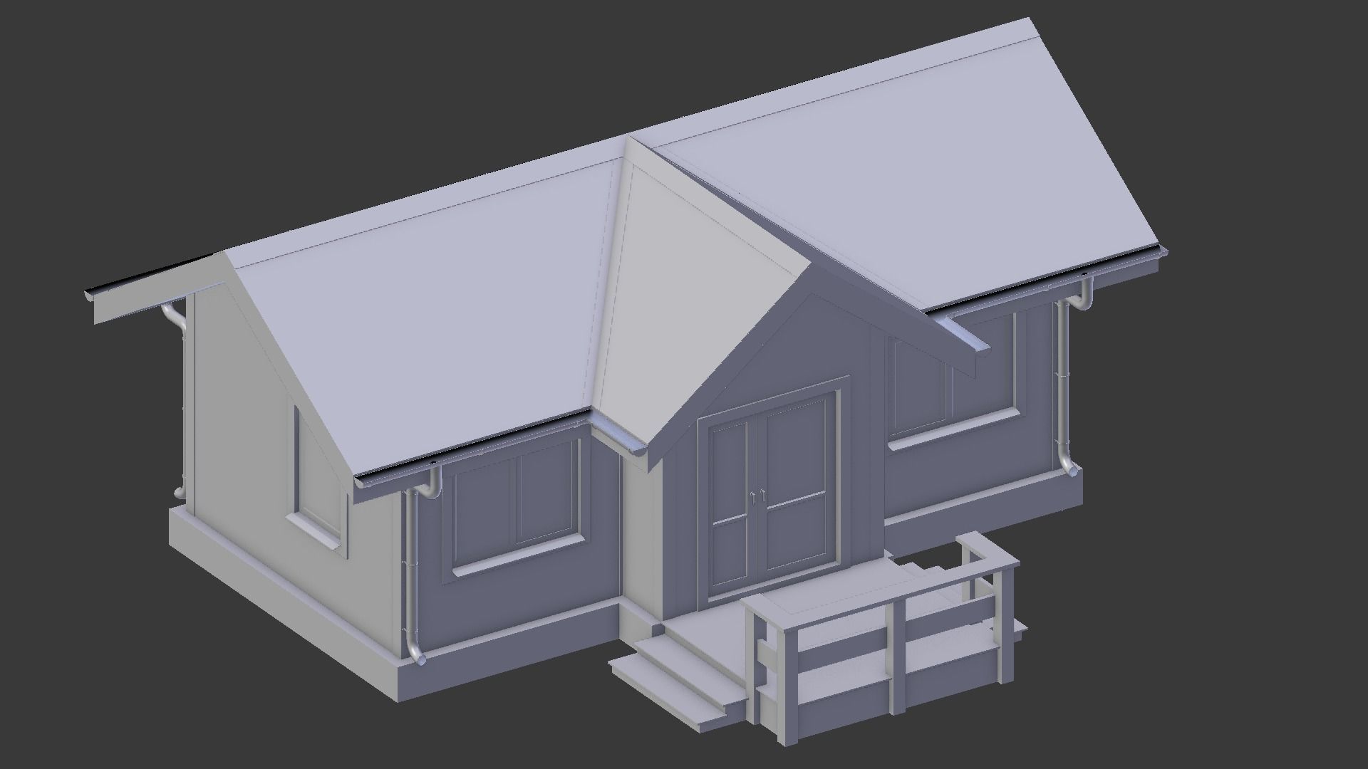 Cottage house 1 3D model_16