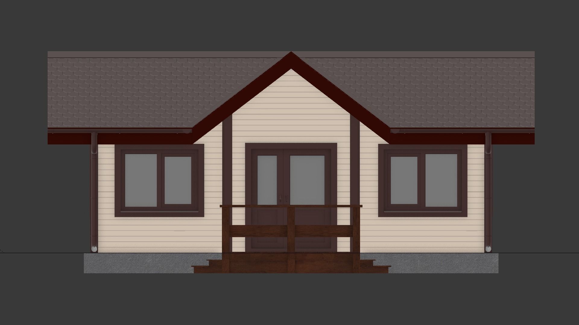 Cottage house 1 3D model_8