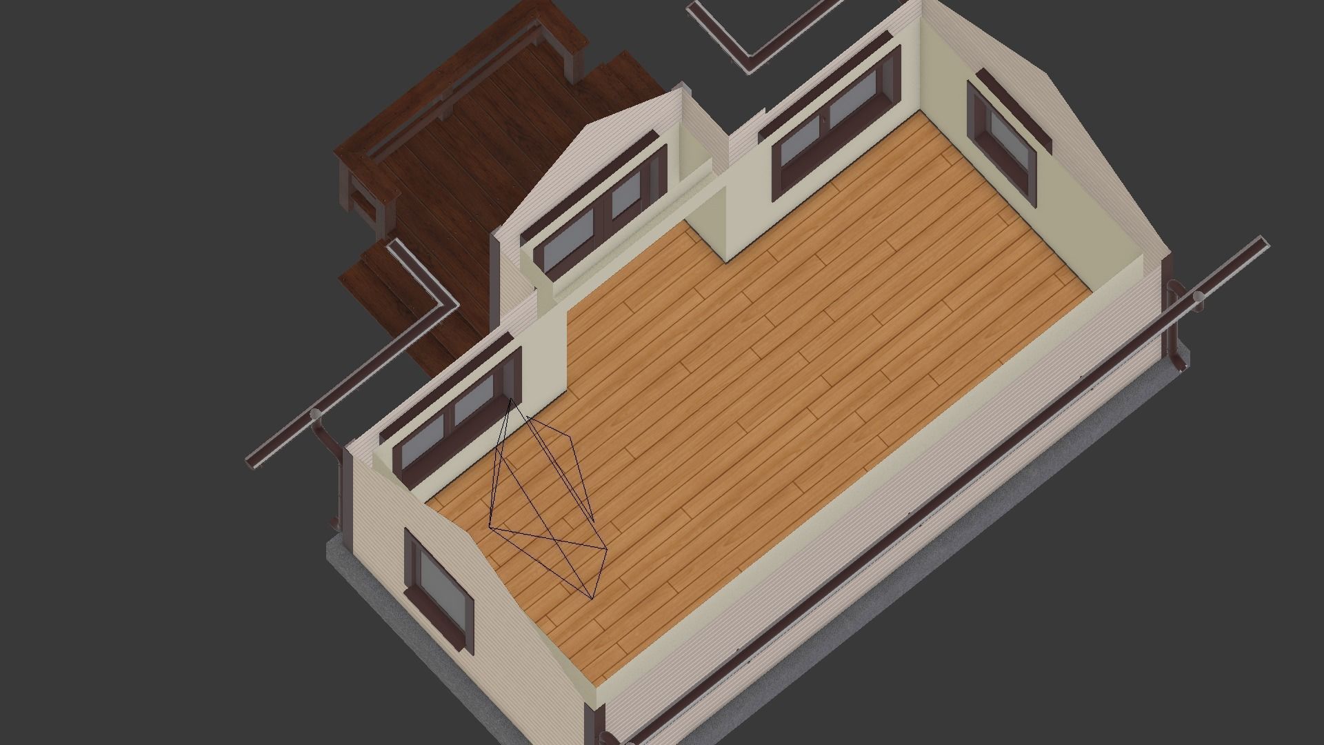 Cottage house 1 3D model_12