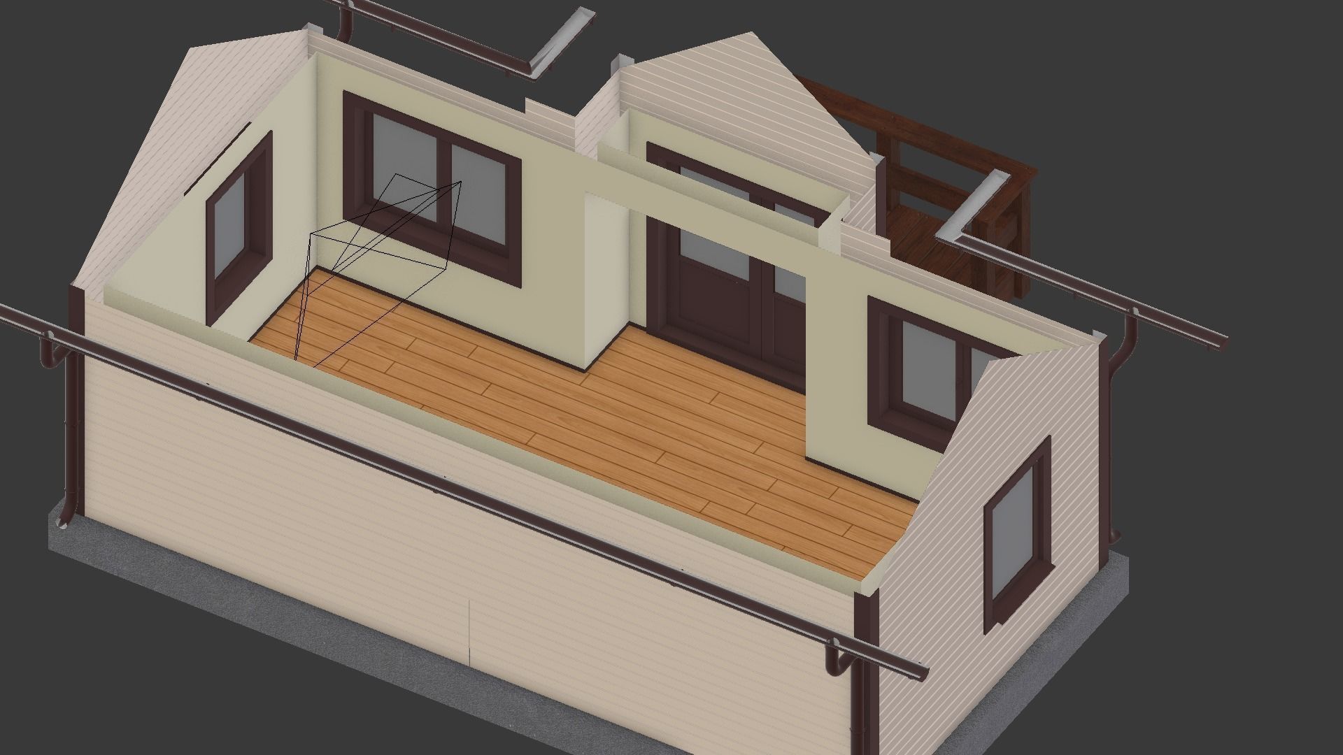 Cottage house 1 3D model_14