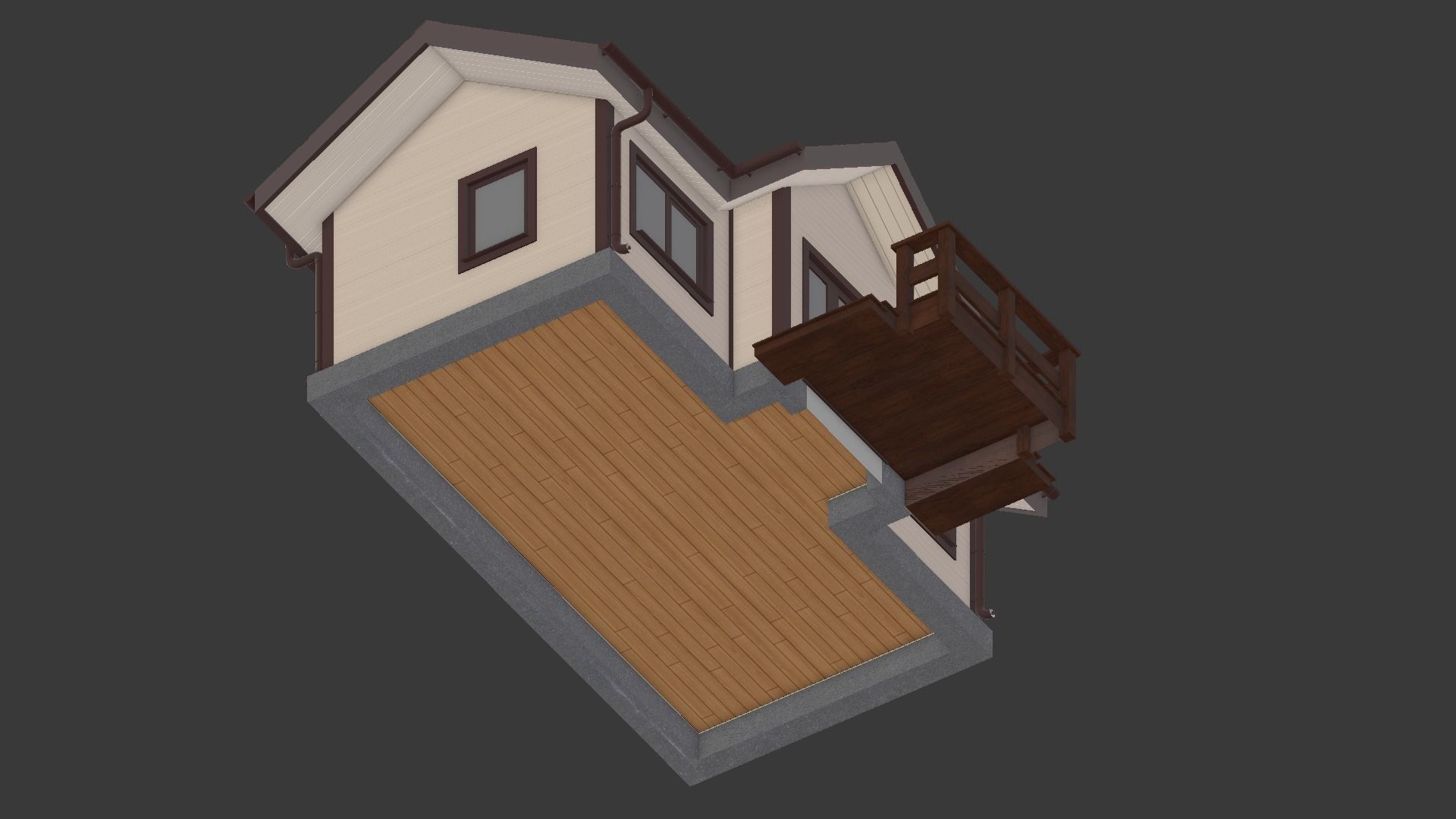 Cottage house 1 3D model_22