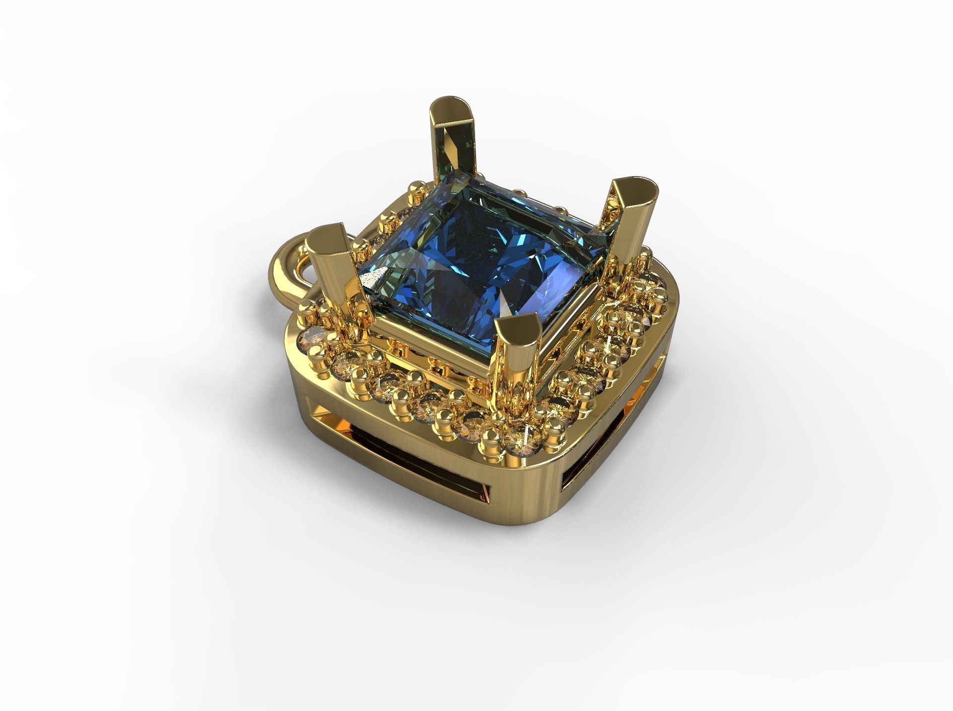 Jewelry pendant 3D print model_3