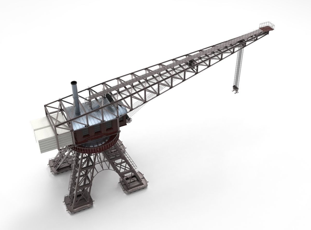 Port crane  3D model_3