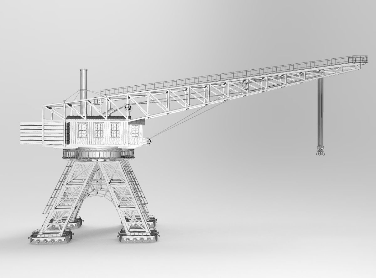 Port crane  3D model_4