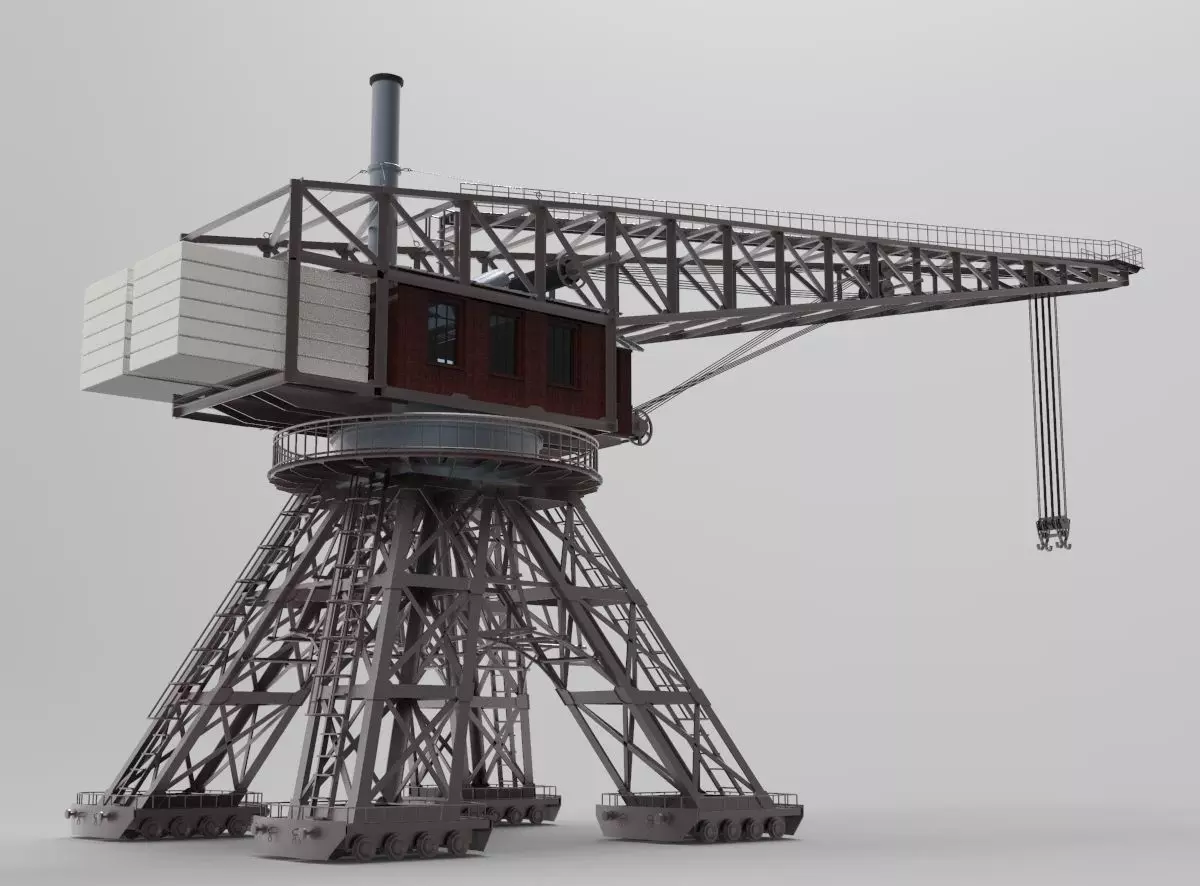 Port crane  3D model_0