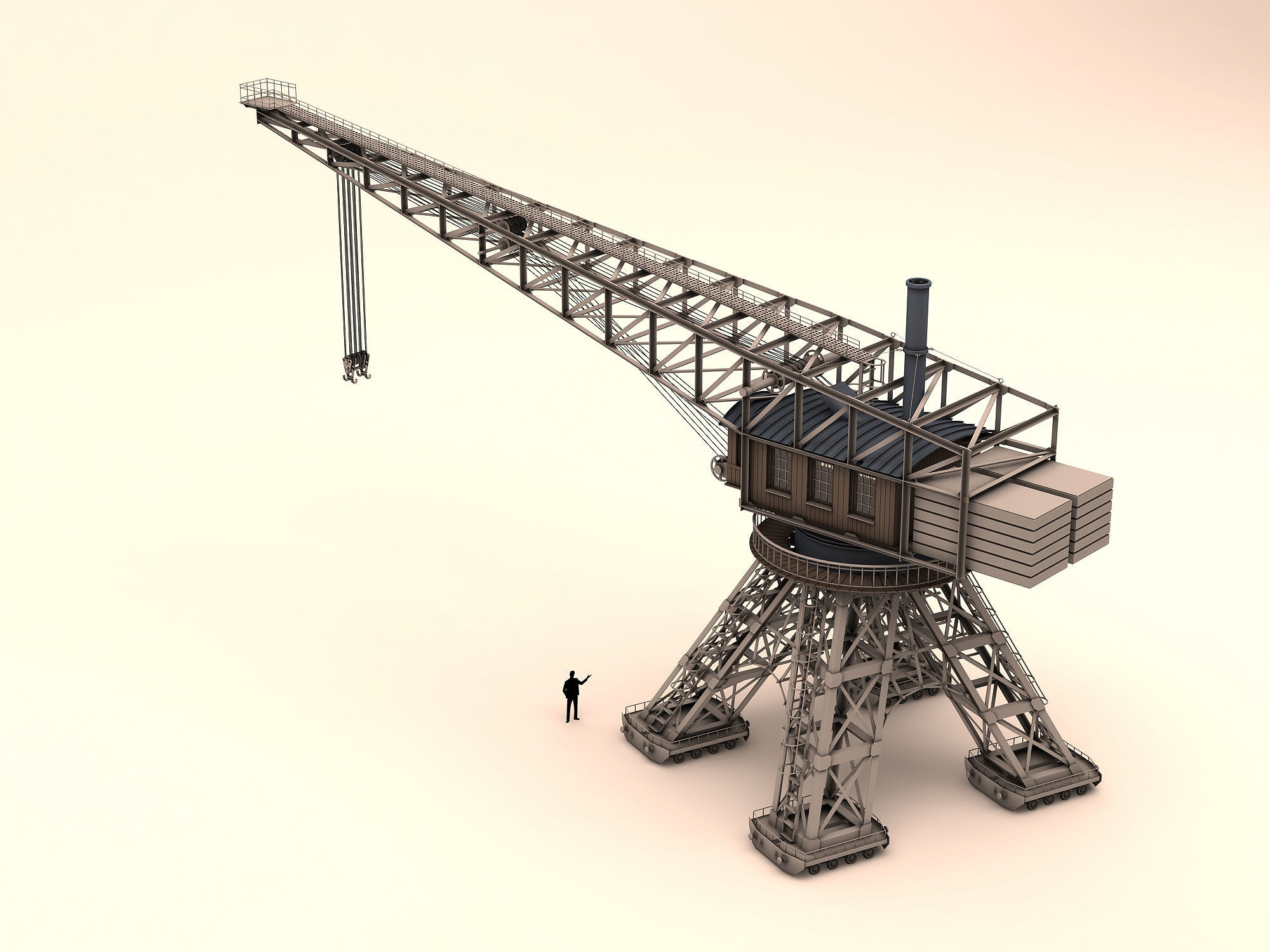 Port crane  3D model_2