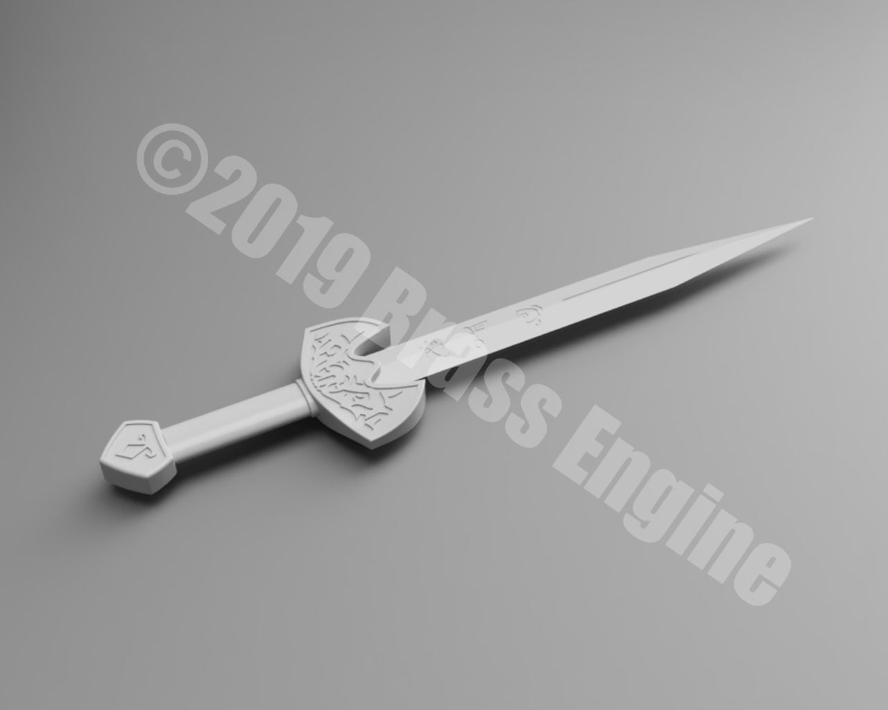 Shadowhunters - Clary Fray Kindjal Dagger II - 3D Printable 3D print model_2