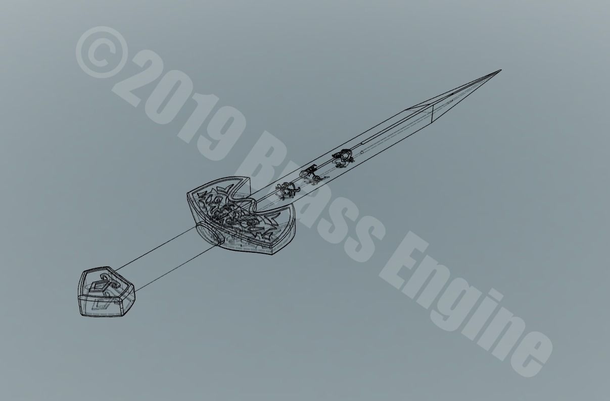 Shadowhunters - Clary Fray Kindjal Dagger II - 3D Printable 3D print model_9
