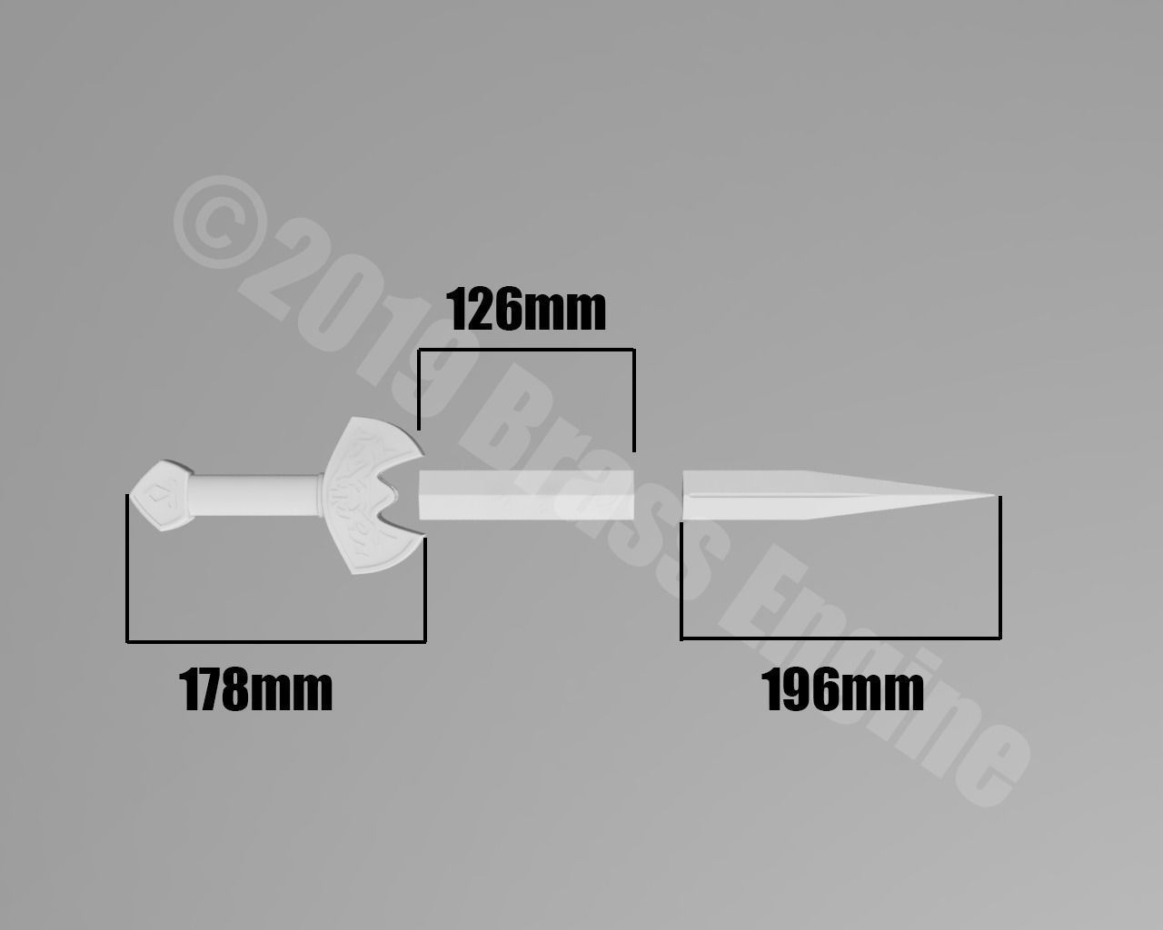 Shadowhunters - Clary Fray Kindjal Dagger II - 3D Printable 3D print model_4