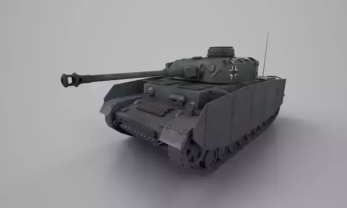 PZKPFW IV ausf H Low-poly 3D model