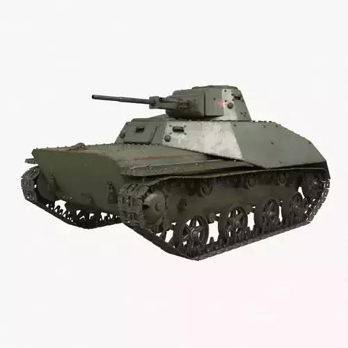 Tank T 40 Soviet Vray 3D model