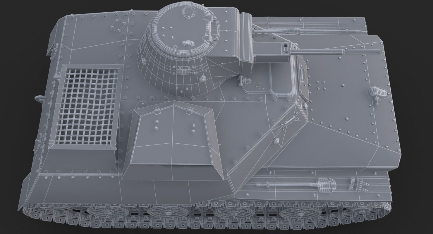 Tank T 40 Mental ray 3D model_24