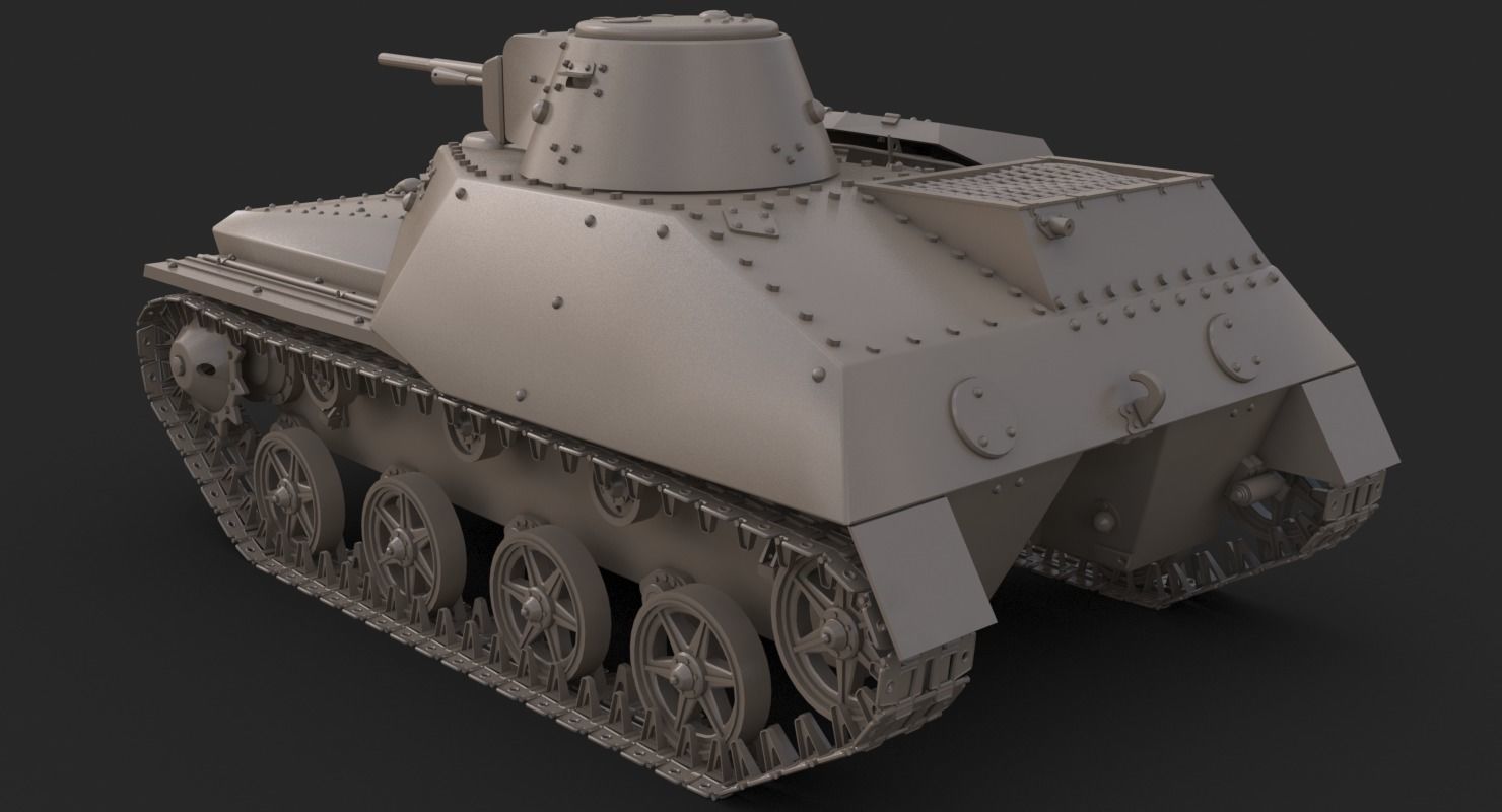 Tank T 40 Mental ray 3D model_18