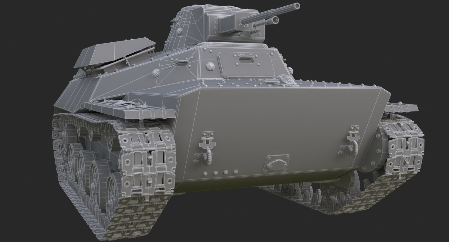 Tank T 40 Mental ray 3D model_25