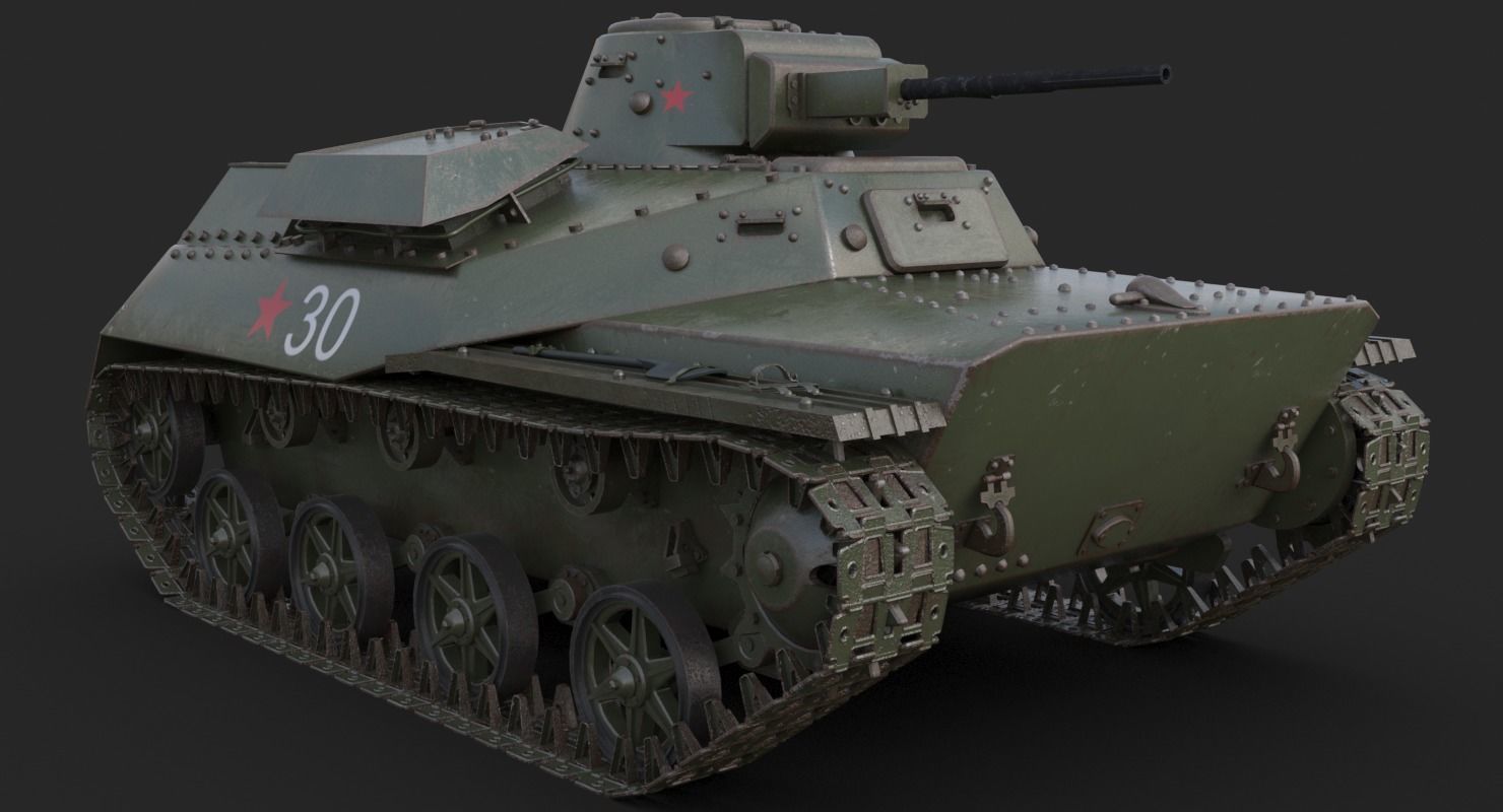 Tank T 40 Mental ray 3D model_10