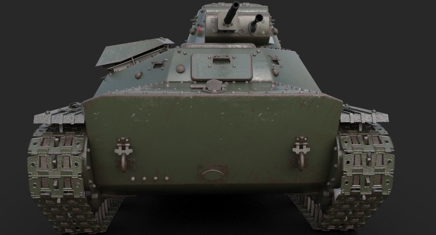 Tank T 40 Mental ray 3D model_11