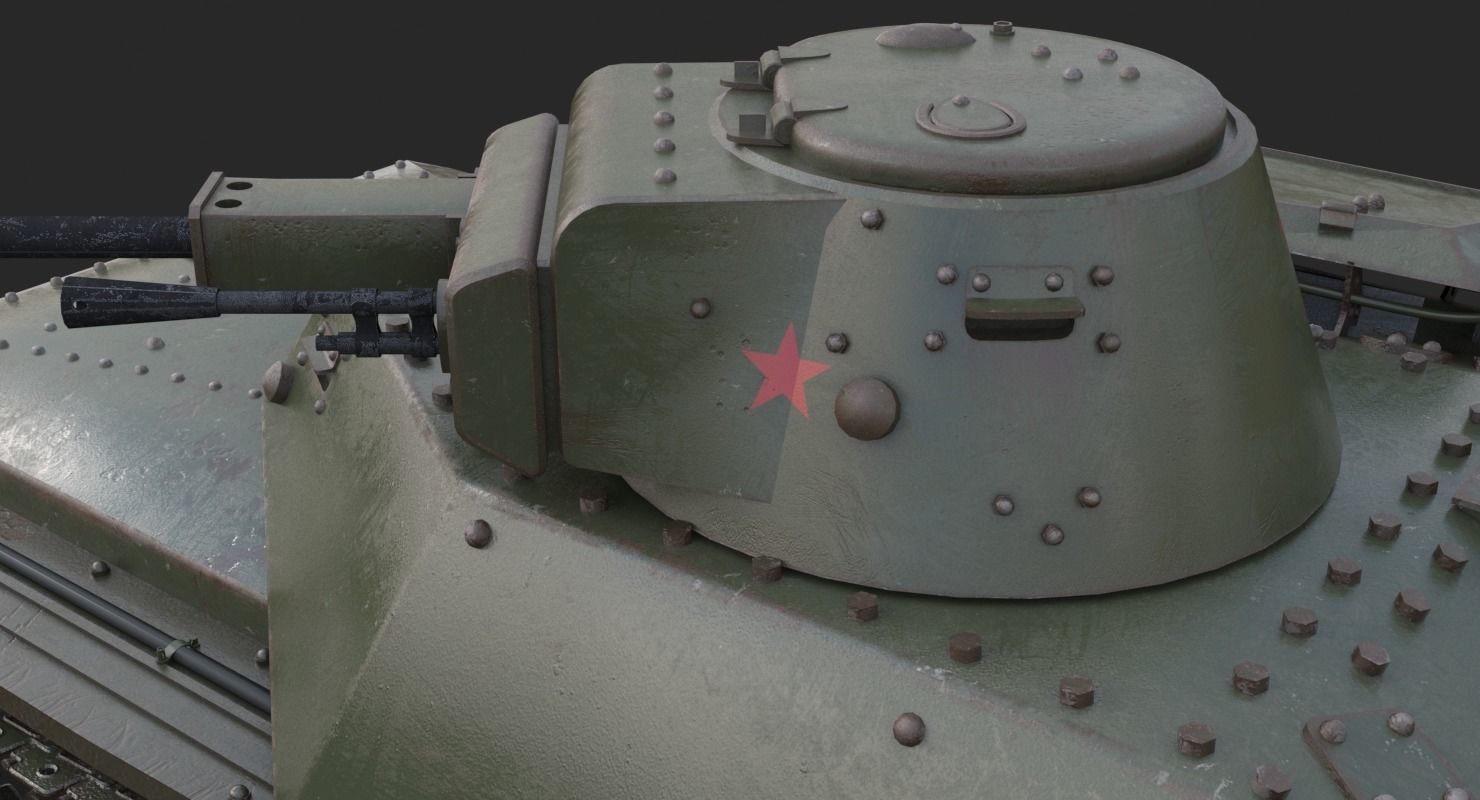 Tank T 40 Mental ray 3D model_14